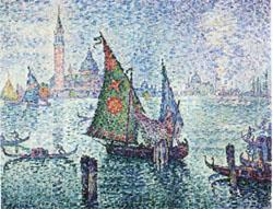 Paul Signac The Green Sail,Venice France oil painting art